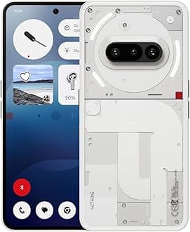Nothing Phone (3a) 128 GB - mobile phone with 32 MP front camera, 30x ultra zoom, 50W fast charging and 6.77" FHD+ flexible AMOLED display - White