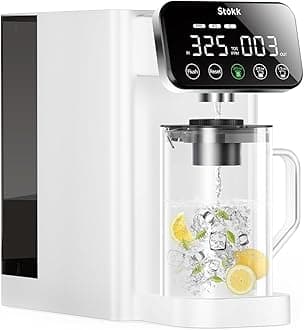 Stokk E1 Reverse Osmosis Water Filter Countertop, 5 Stage RO Water Filter System with Remineralization Glass Pitcher, NSF/ANSI 58&372, Portable No Installation Water Purifier for Home Office