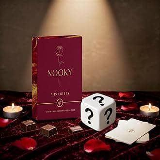 Nooky Tempting Delights for uplifing mood | Luxury Dark Chocolate Best Gift Set for Men & Women (Chocolate + Dice)