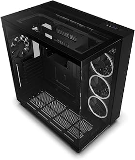 NZXT H9 Elite CS8578 Double Layer Middle Tower PC Case Tempered Glass Model Black CM-H91EB-01