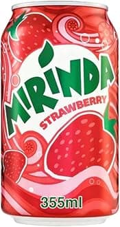 Strawberry 24 x 330ml American Soda Bulk Buy Fizzy Soft Drinks (Orange)