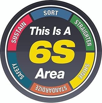 This is a 6S Area Sign Sticker, PVC Waterproof Sticker