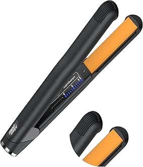 GLAMPALM Classic 1" | Ceramic Flat Iron Infused with Vita-C, Korean No.1 Hair straighteners for Women, Dual Voltage, Silk Press, Hair Styling Irons | GP201