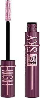 Lash Sensational Sky High Mascara Makeup, Volumizing, Lengthening, Defining, Curling, Multiplying, Buildable, Washable Formula, Burgundy Haze, 1 Count