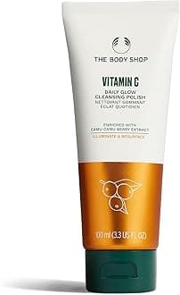 – Vitamin C Daily Glow Cleansing Polish (1x 100ml), Exfoliating Face Wash for Dry Skin, Radiance-Boosting Facial Cleanser with Jojoba Beads, Skin Cleanser, Vegan Skincare