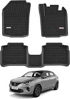 SIPL Baleno TPE Car Mats – All Weather Resistant Car Floor Mats | Anti Slip Full Coverage 3D Car Foot Mat | Waterproof Durable | Easy to Clean & Dust Free - Baleno 2022