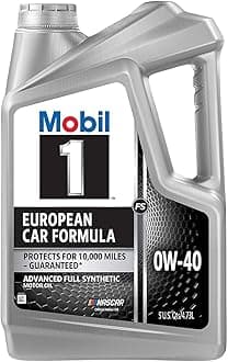 Mobil 1 (120845) 0W-40 Synthetic Motor Oil - 5 Quart