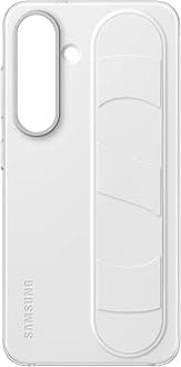 Samsung Galaxy S25 Standing Grip Phone Case, Protective Cover, Soft Touch, Kickstand, Durable Design, US Version, EF-GS931CWEGUS, White