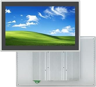 15.6 inch Capacitive Multi-Touchscreen Industrial Embedded Win-10 PC Monitor, IP65 Screen with 10 Points Touch Display, i3+RAM 4G+128G SSD, Integrated Phoenix2pin, HD-MI-Out & USB Ports