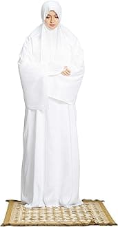 Hijab's Namazi Prayer Dress 100%Viscos Feel good Fabric White