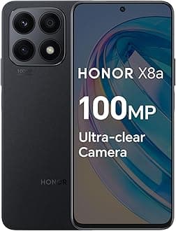 HONOR X8a Mobile Phone Unlocked, 100MP Triple Camera, 6.7" 90Hz Fullview Display, 6 GB+128 GB, Android 12, Dual SIM, Midnight Black