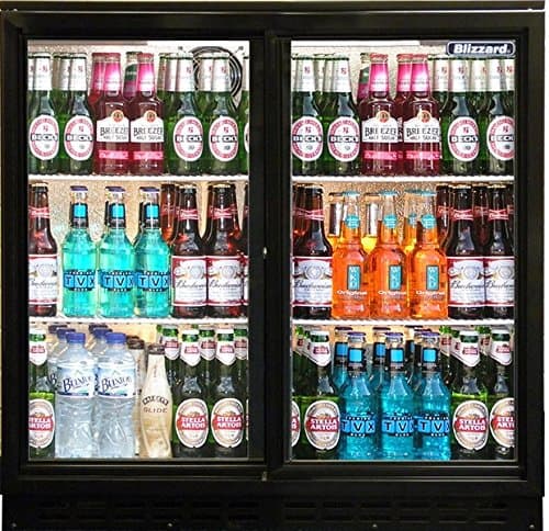 Blizzard BAR2SL Bottle Cooler, Back Bar, 200 L, Black