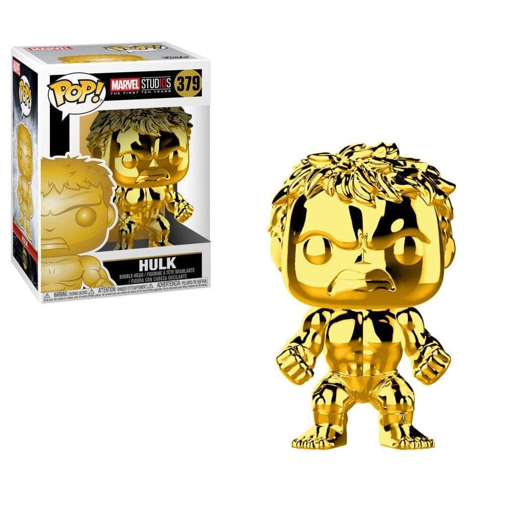 POP! Bobble: Marvel: Marvel Studios 10: Hulk - (Chrome) - Collectable Vinyl Figure - Gift Idea - Official Merchandise - Toys for Kids & Adults - Movies Fans - Model Figure for Collectors