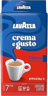 Lavazza: Crema e Gusto - Gusto Classico Package of 4 X 250 g - Ground Coffee, Italian Espresso, 8.8-Ounce Brick (Multi-Pack) [ Italian Import ]