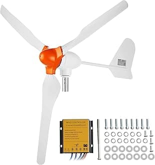 VEVOR 800W Wind Turbine Generator, 12V Wind Turbine Kit, 3-Blade Wind Power Generator with MPPT Controller, Adjustable Windward Direction & 2.5m/s Start Wind Speed for Farm RV Boat (Pole Not Included)