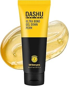 DASHU Down Perm Cream for Men 3.5oz - Korean Hair Straightening Perm Kit, Ultra Bond Gel, Helps Tame Frizzy Hair, Premium Perm Solution, 10-Minute Quick Down Perm, Long-Lasting Hold