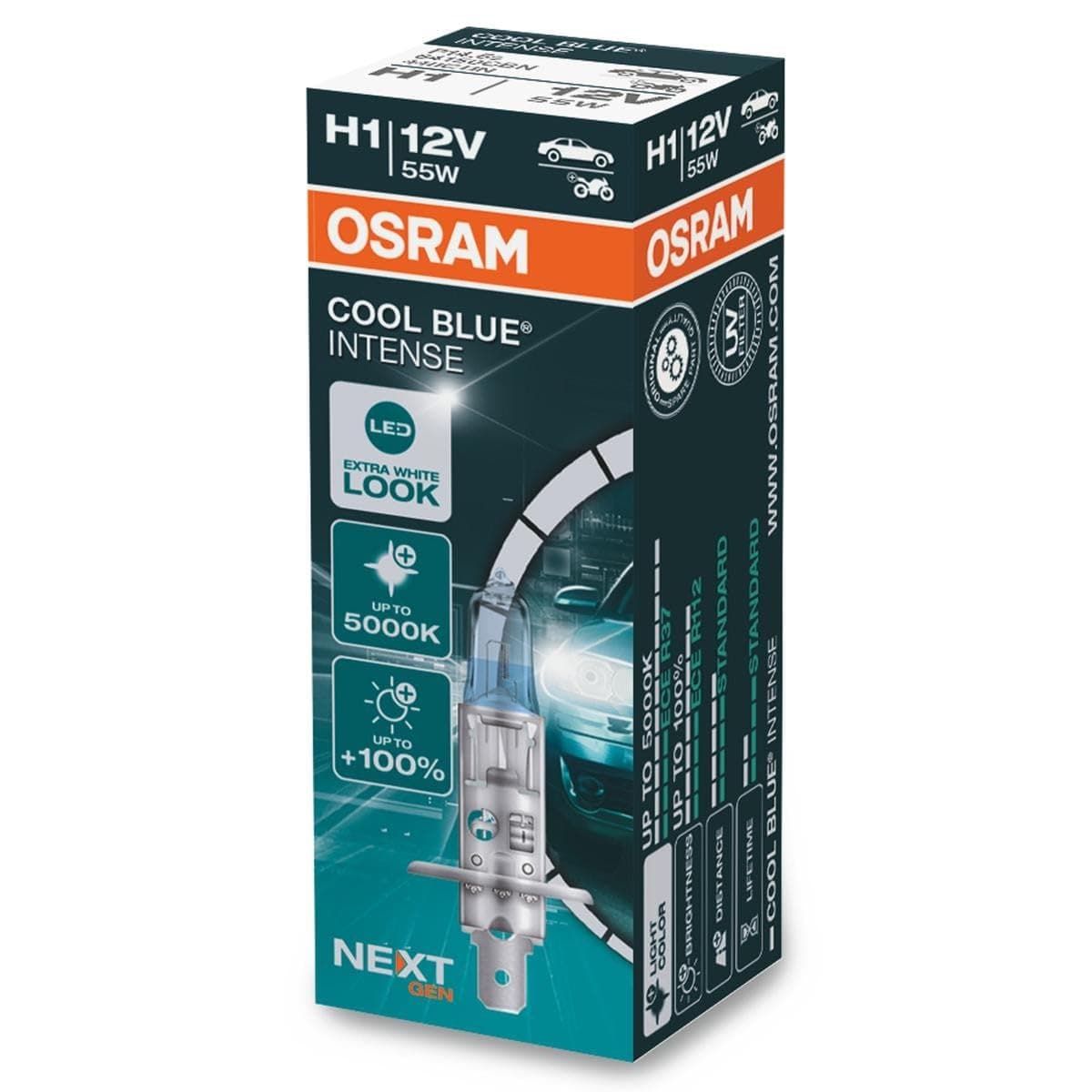 Cool Blue Intense NextGen Halogen bulb - H1 - 12V/55W - single piece