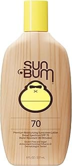 Sun Bum Original SPF 70 Sunscreen Body Lotion - Broad Spectrum Moisturizing Sunscreen with Vitamin E - Hawaii 104 Act Compliant (Made without Octinoxate & Oxybenzone) - 8 oz