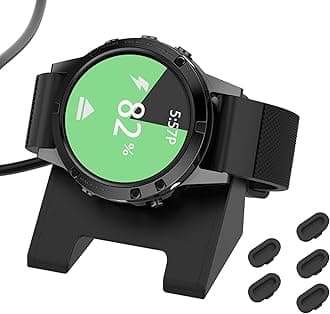 Garmin Charging Dock for Vivoactive 3, Fenix 5/6 X S, Forerunner 955/945/935/255/245, Instinct, Fenix 7/7S/7X, Venu 2 Plus, Move Sport Epix, 5 Dust Plugs