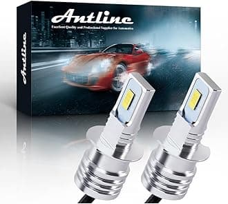 Antline Super Bright H3 H3LL LED Bulb 6000K White Version 3570 CSP-Chips LED Fog Lights DRL Replacement (Pack of 2)