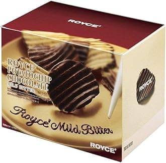 ROYCE' Potatochip Chocolate "Mild Bitter" - Sweet and Salty Snack | Dark Chocolate Coated Crispy Potato Chips| Gourmet Snack for Gifting & Indulging | Japanese Chocolate from Hokkaido (1 Oz)