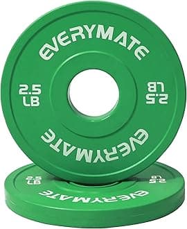 EVERYMATE Change Weight Plates 2.5LB Fractional Plate Olympic Bumper Plates for Cross Training and Olympic Weightlifting, 2.5LB Weights Plates Set