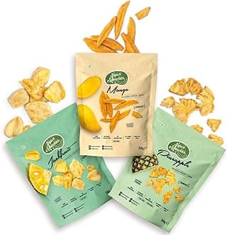 Super Munchies Vacuum Cooked Fruit Mix – Mango, Pineapple, Jackfruit | Vegan, Gluten Free, No Added Sugar, Zero Sodium, No Preservatives, No Trans Fat, Zero MSG, Low Fat (Pack of 3)