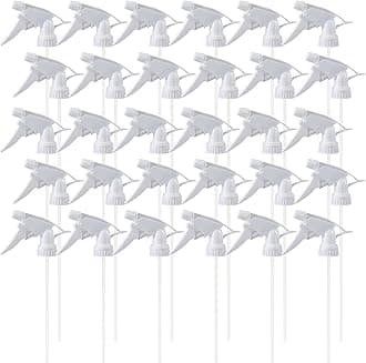 30 Pack Spray Bottle Nozzles, Heavy-Duty Stream Trigger Spray Nozzle Replacement Parts Adjustable Head Sprayer with Mist Stream Sprayer Fits 8oz /16oz Spray Bottles Round 28/400 Neck Bottles