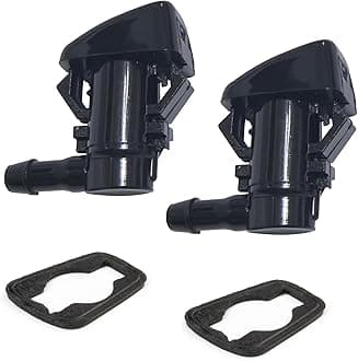 Front Windshield Washer Nozzle Kit fit for 2011-2023 Dodge Durango, 11-23 Jeep Grand Cherokee, 11-14 Dodge Grand Caravan Replaces 68269108AA, 5182367AA, 58148 Wiper Fluid Washer Nozzle Spray Jet
