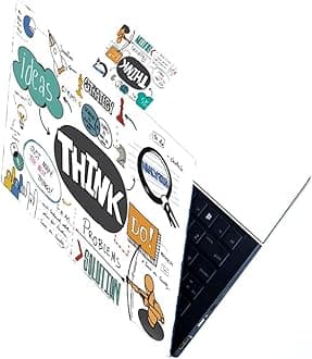 Full Laptop Skin Stickers HD Quality Sticker for Laptops Upto 15.6" (Dustproof|Waterproof|Scratchproof|Reusable) - Think DO FL Ron