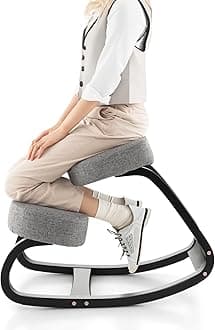 GiantexKneeling Chair, Posture Chair, Max Load 330 Lbs, Rocking Knee Chair with Soft Cushion, Natural Relief for Back, Shoulder or Neck Pain, Ergonomic Kneeling Chair for Office Home