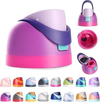 Renyqatt Replacement Cap for Owala Freesip, One Button Water Bottle Top Lid Compatible with Owala Cup 16oz 24oz 32oz 40oz, BPA-Free Leakproof Replacement Accessory for Owala Freesip (Purple Pink)