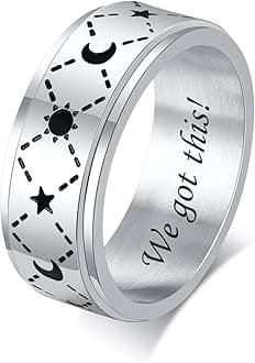 Free Engrave Customise Name Ring Men's Stainless Steel Brushed Finish 6MM Silver Comfort Fit Wedding Band Ring,Personalized Ring Gift for him,Promise Ring Wedding Band