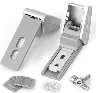 2 Pieces of 9590178 Fridge Hinges Replacement Part for Liebherr Freezer 9590124, 9590190 Hinge Set Door Handle Stainless Steel Door Repair Kit - 2 Years Warranty