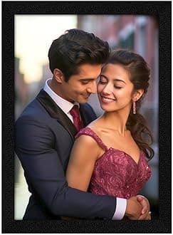 ArtX Customized Customised Canvas Photo Frame With Photo Upload A4, A3, Personalised Photo Print With Frame, Portrait