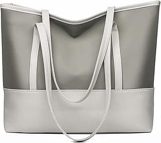 Qiccijoo Women Tote Bags,Stylish Simplicity Shoulder Bags,Handbags with Zipper for Daily Work Travel School Shopping Casual