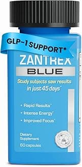 Zantrex Blue Energy & Thermogenesis Boost Energy | Weight Loss Supplement for Appetite Control, Increased Calorie Burn and Supports GLP-1 Levels | 60 Count