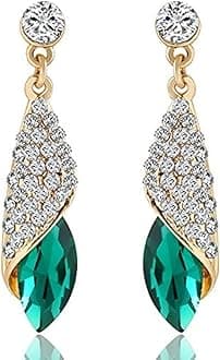 AAA 18k Gold Plated Crystal Earrings For Women & Girls