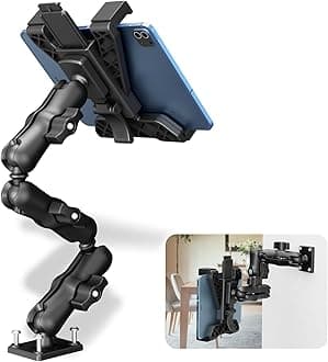 OHLPRO Heavy Duty Tablet Holder for Truck, iPad Holder for Car Drill Base, 360°Adjustable 3-Stage Arm Car Mount for All 7" - 11.5" iPad Pro,Mini,Samsung Tab, Nexus, Great for Desks, Wall, Businesses