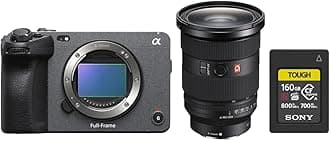 FX3 Full-Frame Cinema Line Camera with Sony FE 24-70mm f/2.8 GM II Lens, Bundle with, Sony Tough 160GB CFexpress Type A Memory Card for Digital Video (3 Items)