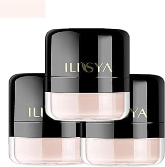 Setting Powder Lightweight Loose Powder Finishing Powder Long-Lasting Face Powder Waterproof with Soft Mushroom Powder Puff & Mirror, Matte Finish (Fair Ivory)-3 Boxes