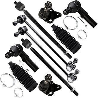 SCITOO 10pcs Front Suspension Kit Outer Inner Tie Rod End w/Steering Boot fit 2009-2019 for Toyota Corolla Lower Ball Joint Sway Bar Link