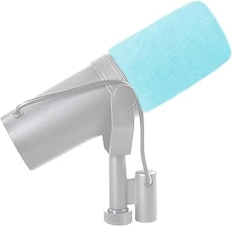 LEFXMOPHY SM7B Pop Filter for Shure SM7B SM7dB Vocal Microphone Replacement Windscreen, Greenish Blue Furry Wind Muff Deadcat Cover