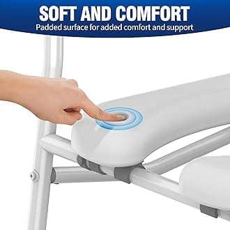 Raised Toilet Seat with Handles, Height and Width Adjustable FSA/HSA Eligible Toilet Seat Risers for Seniors 400lb Cozy Padded Raised Toilet Seat for Elderly, Handicap and Disabled Silver