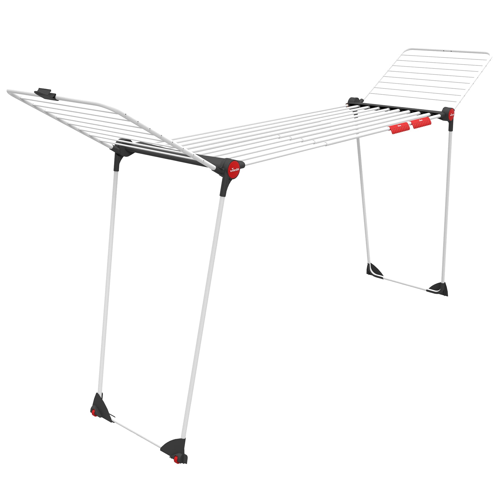 Vileda Infinity Flex Plus Extendable Clothes Airer, Indoor Clothes Drying Rack with upto 30m Drying Space, With Two Additional Sock Hangers, Holds upto 3 Loads of Washing