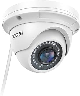 5MP Add-on PoE IP Camera Outdoor Indoor Home H.265+ Video Surveillance Dome Camera with Night Vision,Motion Detection,Only Work with ZOSI POE NVR System(Model: ZR16SK,ZR08UN,ZR08DN,ZR08SN)