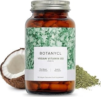Vegan Vitamin D3 - As Seen on Dragons’ Den - 2500 IU - 120 Capsules - 4 Month Supply - 100% Plant-Based from Lichen - Supports Hair, Mood, Immune Health & Bone Strength