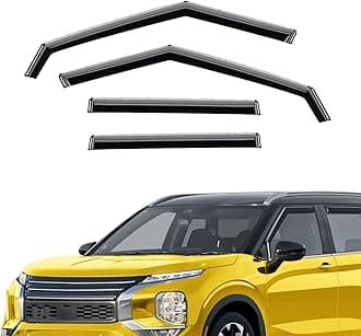 Extra Durable Window Deflectors in-Channel Window Visors Rain Guards Fit for Mitsubishi Outlander 2022-2026, Sun Visors, Wind VentVisors, Vent Shades, Exterior Car Accessories - 4 pcs. AG0848