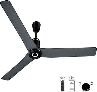 - Aris Contour Smart 1200mm Voice Controlled BLDC Ceiling Fan with Remote |BEE 5 star|Best-in-class Air Flow |Silent Operation| Designer Fan | Free Installation | 5 Year Warranty | Regent Grey