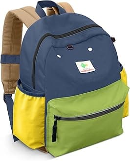 Kids Backpacks, Unisex, Large, Avocado - L, Modern, Cartoon, 15" H, 1L, 13.12 oz, Nylon, Zipper, 6-9 Years, School & Travel